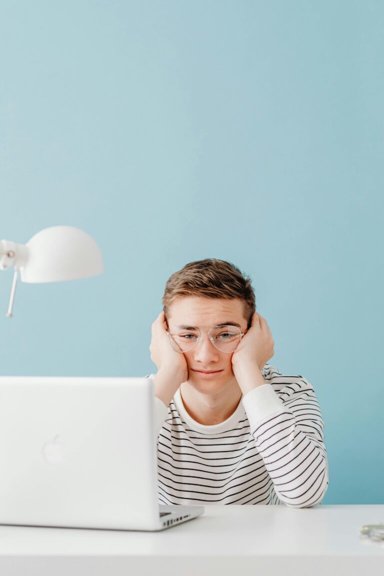Person frustrated because website is not ranking on Google